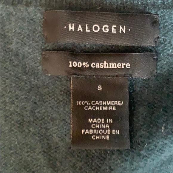 Halogen 100% cashmere green sweater - size small - Picture 2 of 2